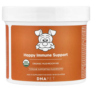 كودج‏, DNA Pet ، Happy Immunity ، مزيج فطر عضوي ، للكلاب ، 3.5 أونصة (101 جم)