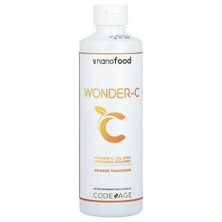Codeage, Nanofood, Wonder-C, добавка с витамином C, со вкусом апельсина и мандарина, 450 мл (15,22 жидк. унции)