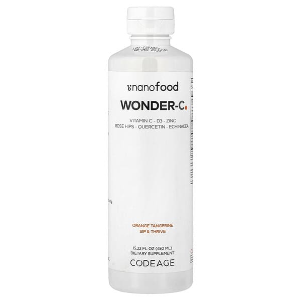 Codeage, Nanofood, Wonder-C, Orange Tangerine, 15.22 fl oz (450 ml) — product photo 1