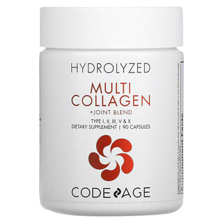Codeage, Hydrolyzed Multi Collagen Protein + Joint Blend, Type I, II, III, V,  X, 90 Capsules