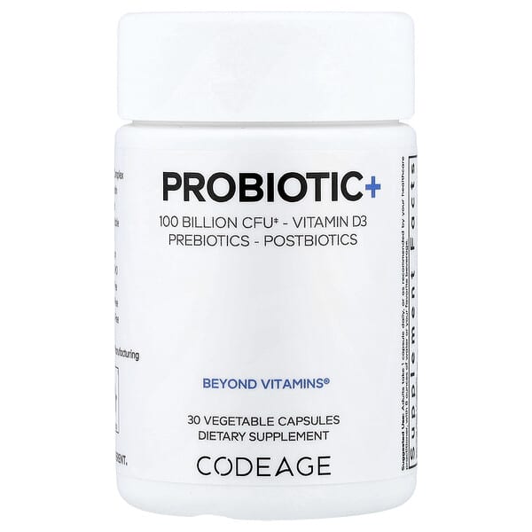 Codeage, Probiotic+, 30 vegetabilske kapsler