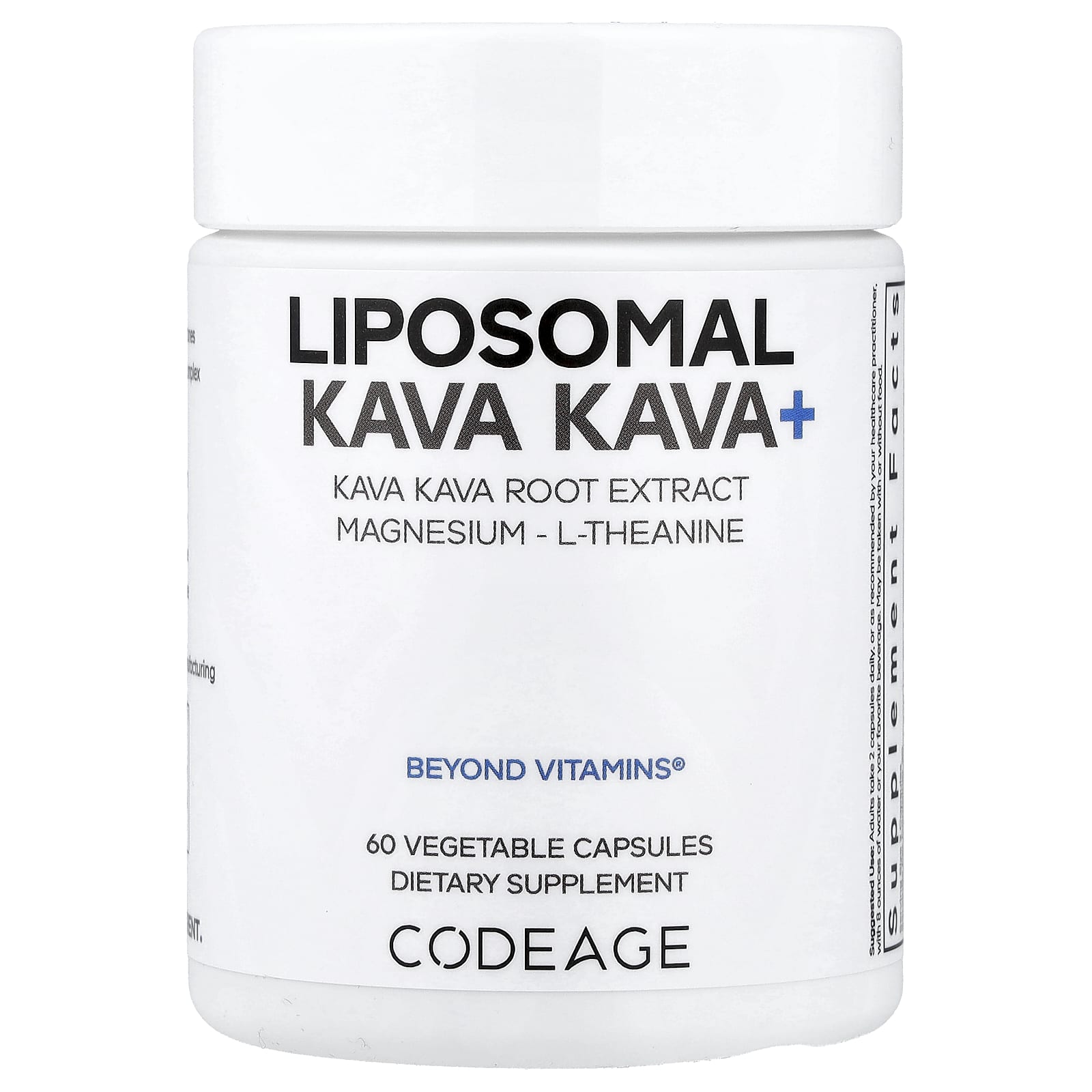 Liposomal Kava Kava+, 60 Vegetable Capsules
