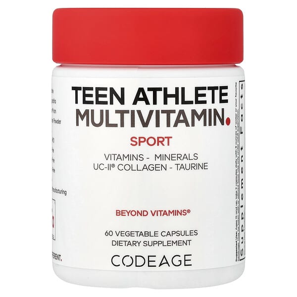 Codeage, Sport, Teen Athlete Multivitamin, 60 Vegetable Capsules — product photo 1