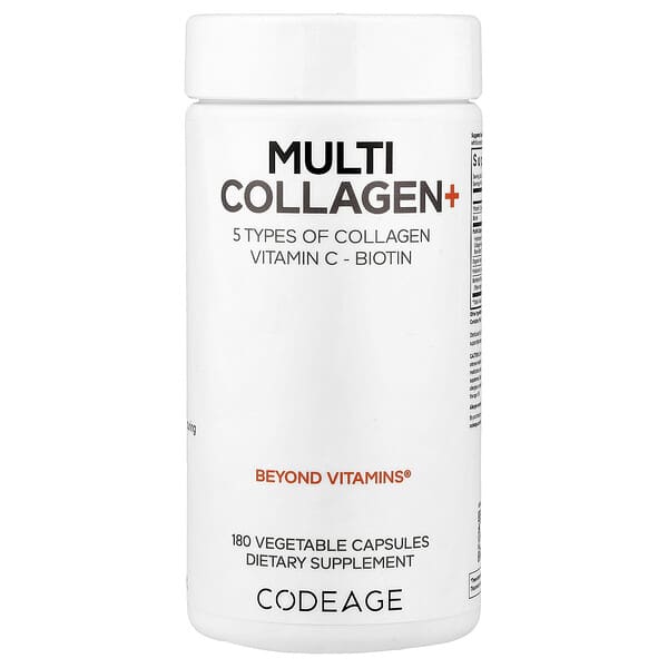 Codeage, 多膠原蛋白+，180 粒素食膠囊