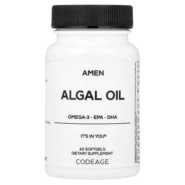 Codeage, Algal Oil, 60 Softgels (500 mg per Softgel)