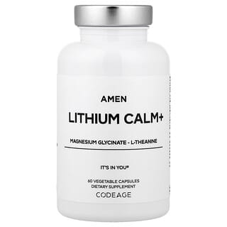 Codeage, Amen Lithium Calm+, Beruhigung, 60 pflanzliche Kapseln