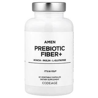 Codeage, Amen Prebiotic Fiber+, präbiotische Ballaststoffe, 60 pflanzliche Kapseln
