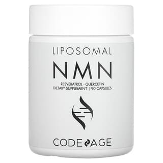 Codeage, NMN Lipossomal, Resveratrol, Quercetina, 90 Cápsulas