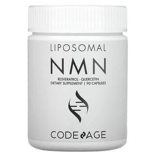 Codeage, NMN Lipossomal, Resveratrol, Quercetina, 90 Cápsulas