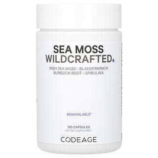 Codeage, морской мох, дикорастущий, 120 капсул
