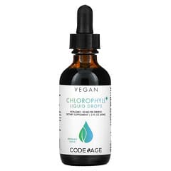 Codeage, Gouttes liquides de chlorophylle+ vegan, sans OGM, menthe poivrée, 50 mg, 60 ml