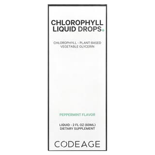 Codeage, Gotas Líquidas de Clorofila, Hortelã-pimenta, 60 ml (2 fl oz)