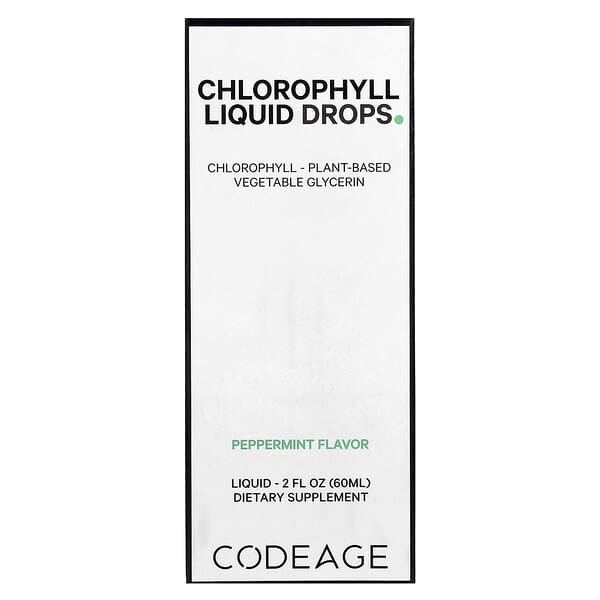Chlorophyll Liquid Drops, Peppermint, 2 fl oz (60 ml)