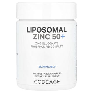 Codeage, Zinc liposomal 50+, 50 mg, 100 cápsulas vegetales