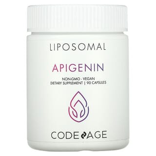 CodeAge, Apigénine, Administration par liposomes, Sans OGM, Vegan, 90 capsules