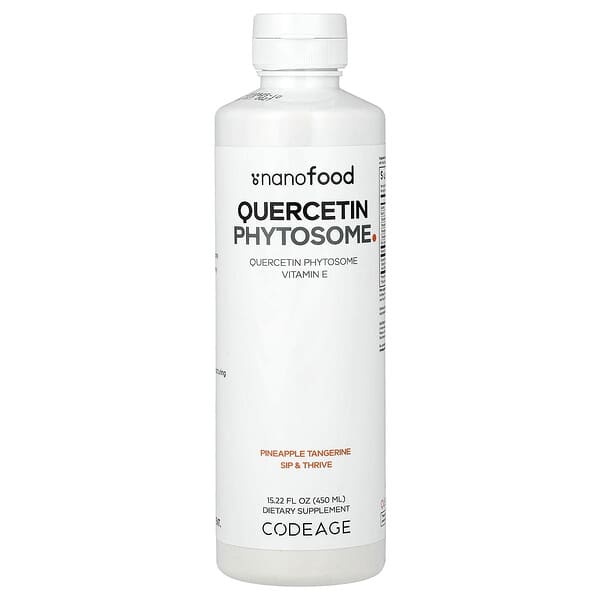 Codeage, 퀘르세틴 파이토솜, 파인애플 귤, 450ml(15.22fl oz)