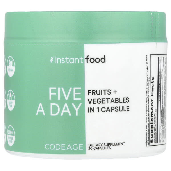 Five A Day, Fruits + Vegetables in 1 Capsule, 30 Capsules