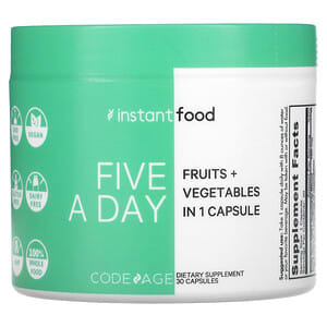Codeage, Five A Day, Fruits & Vegetables in 1 Capsule, 30 Capsules