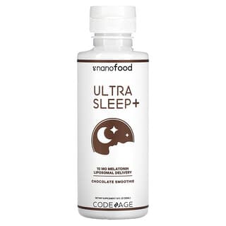 Codeage, Ultra Sleep +，10 毫克褪黑荷爾蒙，脂質體輸送，巧克力奶昔味，8 液量盎司（225 毫升）