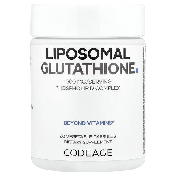 Codeage Liposomal Glutathione, 60 Vegetable Capsules (500 mg per Capsule)