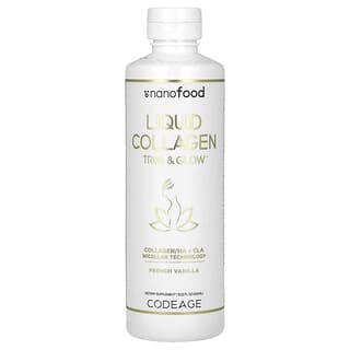 Codeage, Nanofood, Liquid Collagen, Trim & Glow, French Vanilla, 15.22 fl oz (450 ml)