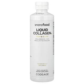 Codeage, Nanofood，液体胶原蛋白，Trim & Glow，法国香草，15.22 液量盎司（450 毫升）