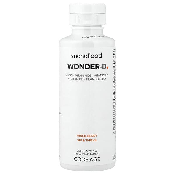 Codeage NanoFood, Wonder-D, Mixed Berry, 7.6 fl oz (225 ml)