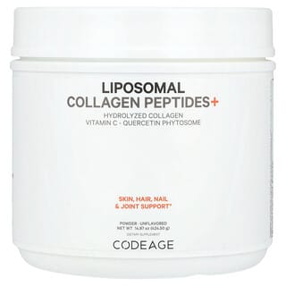 Codeage, Liposomal Collagen Peptides+, Unflavored, 14.97 oz (424.5 g)