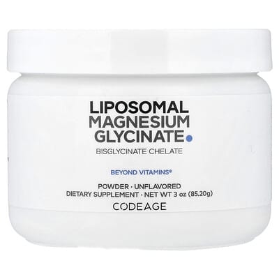 Codeage, Liposomal Magnesium Glycinate Powder, Unflavored, 3 oz (85.2 g)