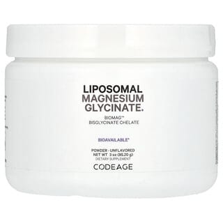 Codeage, Liposomal Magnesium Glycinate Powder, Unflavored, 3 oz (85.2 g)