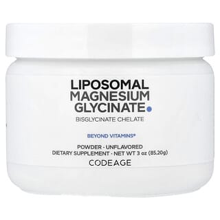 Codeage, 리포소말 마그네슘 글리시네이트 분말, 무맛, 85.2g(3oz)