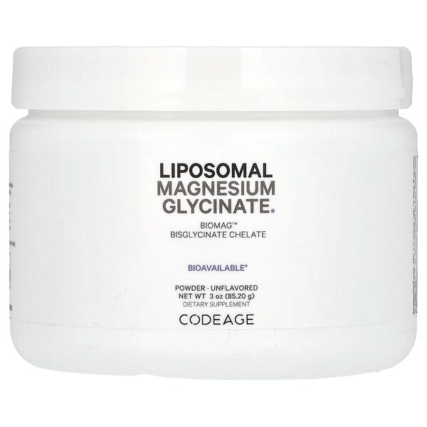 Liposomal Magnesium Glycinate Powder, Unflavored, 3 oz (85.2 g)