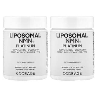 Codeage, Liposomal NMN Platinum, 2 Bottles, 90 Vegetable Capsules Each