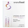 Nanofood, Teen Daily Formula, Liposomal Delivery, Essential Vitamins + Omega-3, Berry, 30 Pouches, 0.5 fl oz (15 ml) Each