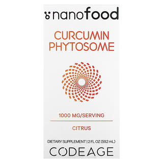 Codeage, Curcumin Phytosome, цитрусовые, 1000 мг, 59,2 мл (2 жидк. Унции)