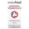 Vitamina D3 + K2 liposomal, Naranja`` 59,2 ml (2 oz. Líq.)