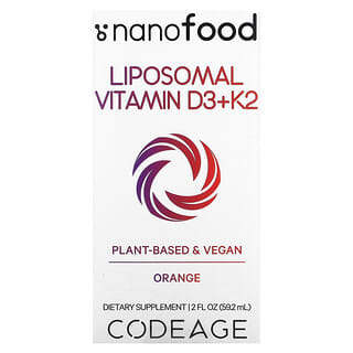 Codeage, 리포소말 비타민D3+K2, 오렌지 맛, 59.2ml(2fl oz)