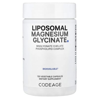 Codeage, Liposomal Magnesium Glycinate, 120 Vegetable Capsules