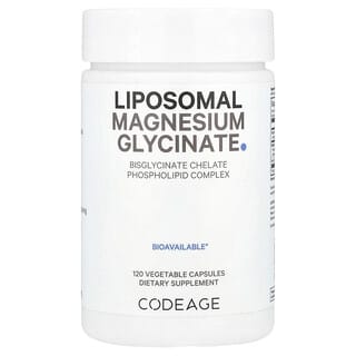 Codeage, Glicinato de magnesio liposomal, 120 cápsulas vegetales