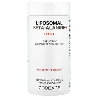 Codeage, Liposomal Beta-Alanine +, Centurion, CarnoSyn, улучшенное усвоение, 180 капсул (533 мг на капсулу)