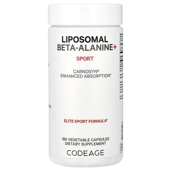 Codeage, 리포소말 베타-알라닌+, Centurion, CarnoSyn, 흡수율 강화, 캡슐 180정(캡슐 1정당 533mg)