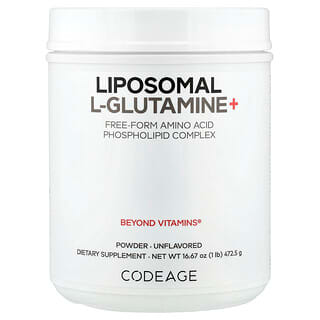 Codeage, L-glutammina+ liposomiale in polvere, non aromatizzata, 472,5 g