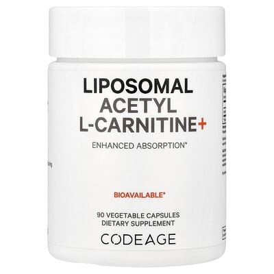 Codeage, Liposomal Acetyl L-Carnitine+, 500 mg, 90 Capsules