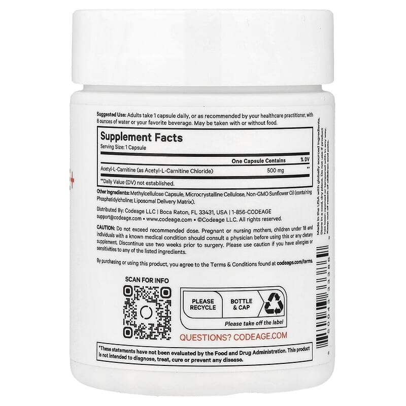 liposomal acetyl l carnitine Liposomal Acetyl L-Carnitine – 60 caps