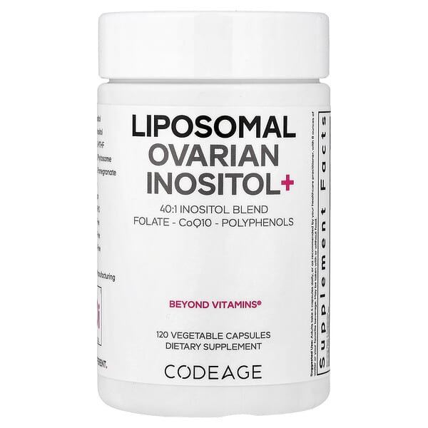 Codeage Liposomal Ovarian Inositol+, 120 Vegetable Capsules