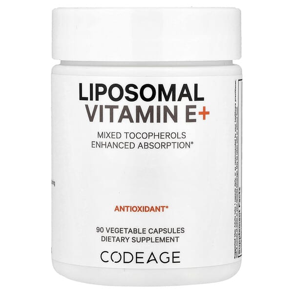 Codeage Liposomal Vitamin E+, 90 Vegetable Capsules