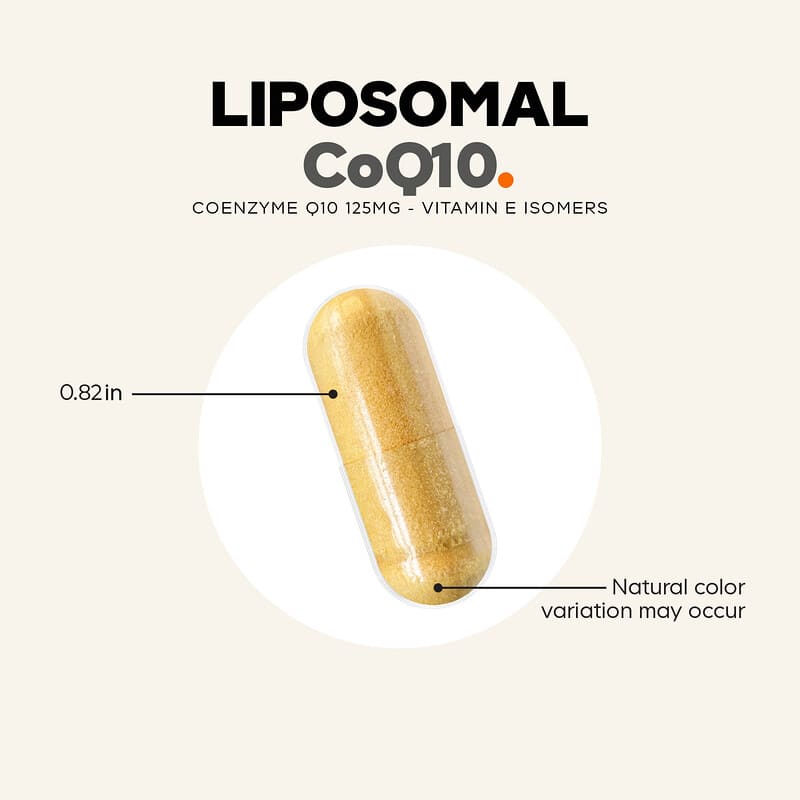 CoQ10 Lipossomal, Coenzima Q10, Isômeros de Vitamina E, Absorção