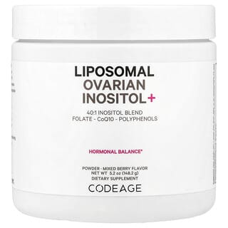 Codeage, Liposomal Ovarian Inositol+ Powder, Mixed Berry, 5.2 oz (148.2 g)