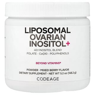 Codeage, Inositolo ovarico liposomiale+ in polvere, frutti di bosco misti, 148,2 g