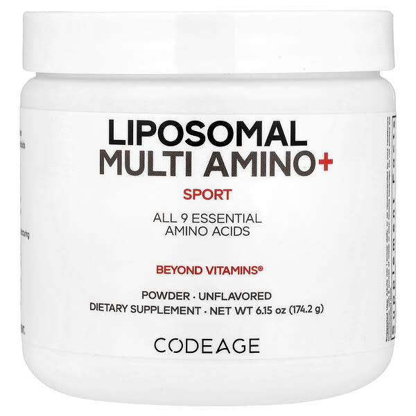 Codeage Sport, Liposomal Multi Amino+ Powder, Unflavored, 6.15 oz (174.2 g)